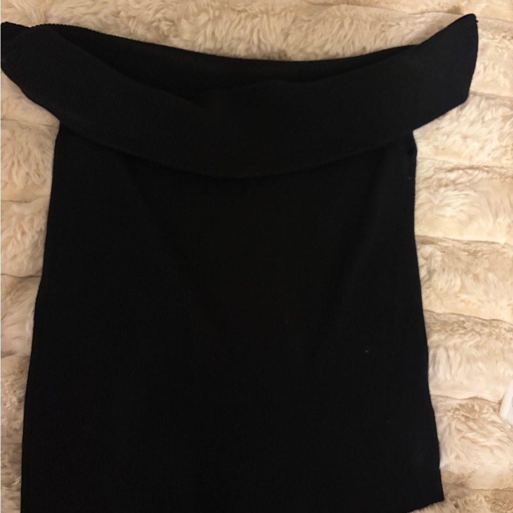 Elegant Black Off-Shoulder Sweater